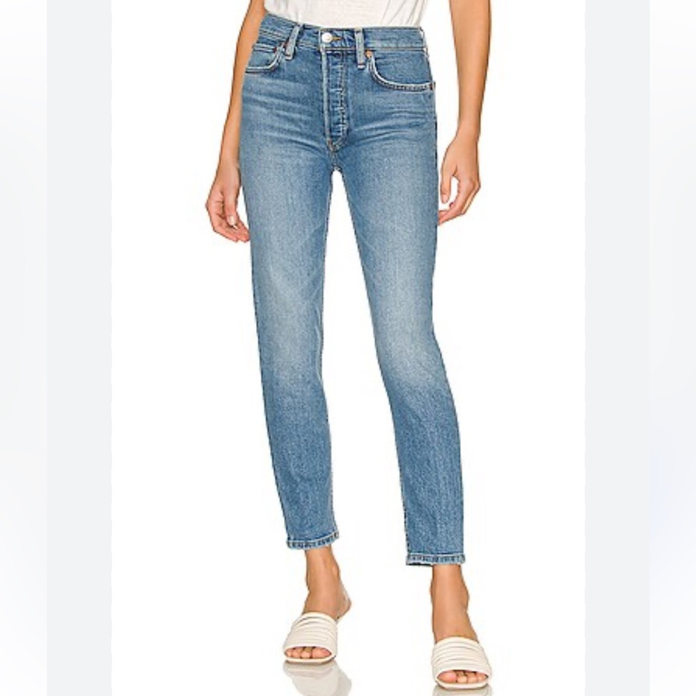 Re/Done 90s High Rise Ankle Crop Jeans
